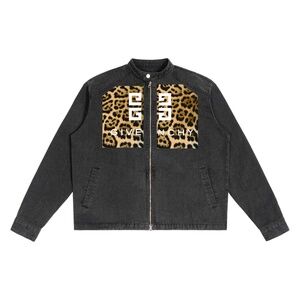 Givenchi Leopard print Denim Vintage Washed Jacket